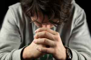 man praying