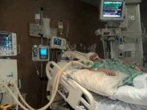 Becca in trauma ICU in septic shock